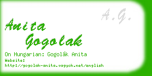 anita gogolak business card